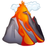 Whatsapp design of the volcano emoji verson:2.23.2.72