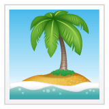 Whatsapp design of the desert island emoji verson:2.23.2.72