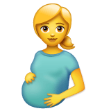 Whatsapp design of the pregnant woman emoji verson:2.23.2.72