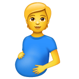 Whatsapp design of the pregnant person emoji verson:2.23.2.72