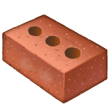 Whatsapp design of the brick emoji verson:2.23.2.72