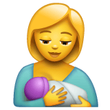 Whatsapp design of the breast-feeding emoji verson:2.23.2.72