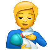 Whatsapp design of the person feeding baby emoji verson:2.23.2.72