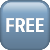 Apple design of the FREE button emoji verson:ios 16.4