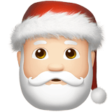 Apple design of the Santa Claus: light skin tone emoji verson:ios 16.4