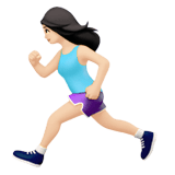 Apple design of the woman running: light skin tone emoji verson:ios 16.4