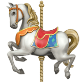 Apple design of the carousel horse emoji verson:ios 16.4