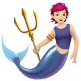 Apple design of the merperson: light skin tone emoji verson:ios 16.4