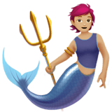 Apple design of the merperson: medium-light skin tone emoji verson:ios 16.4