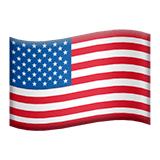 Apple design of the flag: United States emoji verson:ios 16.4