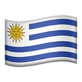 Apple design of the flag: Uruguay emoji verson:ios 16.4