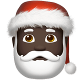 Apple design of the Santa Claus: dark skin tone emoji verson:ios 16.4