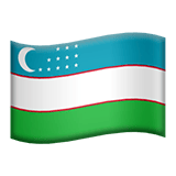 Apple design of the flag: Uzbekistan emoji verson:ios 16.4