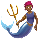 Apple design of the merperson: medium-dark skin tone emoji verson:ios 16.4