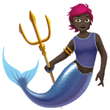 Apple design of the merperson: dark skin tone emoji verson:ios 16.4