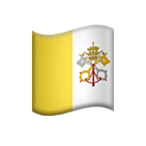 Apple design of the flag: Vatican City emoji verson:ios 16.4