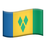 Apple design of the flag: St. Vincent & Grenadines emoji verson:ios 16.4