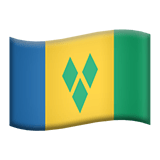 Apple design of the flag: St. Vincent & Grenadines emoji verson:ios 16.4