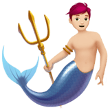 Apple design of the merman: light skin tone emoji verson:ios 16.4