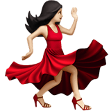 Apple design of the woman dancing: light skin tone emoji verson:ios 16.4