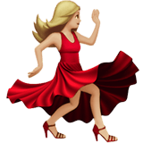 Apple design of the woman dancing: medium-light skin tone emoji verson:ios 16.4
