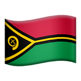 Apple design of the flag: Vanuatu emoji verson:ios 16.4