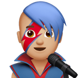 Apple design of the man singer: medium-light skin tone emoji verson:ios 16.4