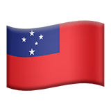 Apple design of the flag: Samoa emoji verson:ios 16.4