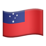 Apple design of the flag: Samoa emoji verson:ios 16.4