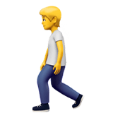 Apple design of the person walking emoji verson:ios 16.4