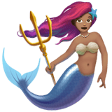 Apple design of the mermaid: medium skin tone emoji verson:ios 16.4