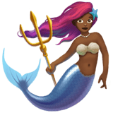Apple design of the mermaid: medium-dark skin tone emoji verson:ios 16.4