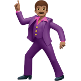 Apple design of the man dancing: medium skin tone emoji verson:ios 16.4