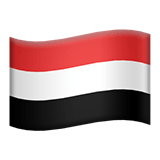 Apple design of the flag: Yemen emoji verson:ios 16.4