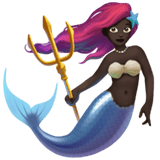 Apple design of the mermaid: dark skin tone emoji verson:ios 16.4