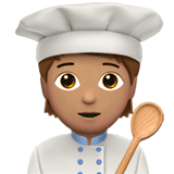 Apple design of the cook: medium skin tone emoji verson:ios 16.4