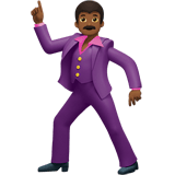 Apple design of the man dancing: medium-dark skin tone emoji verson:ios 16.4