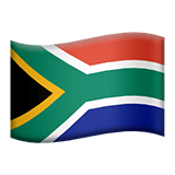 Apple design of the flag: South Africa emoji verson:ios 16.4