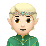 Apple design of the elf: light skin tone emoji verson:ios 16.4