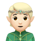 Apple design of the elf: light skin tone emoji verson:ios 16.4