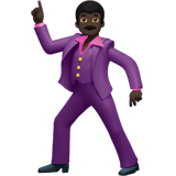Apple design of the man dancing: dark skin tone emoji verson:ios 16.4