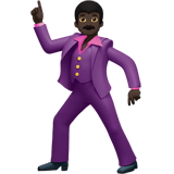 Apple design of the man dancing: dark skin tone emoji verson:ios 16.4