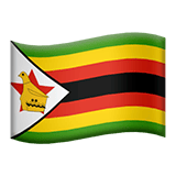 Apple design of the flag: Zimbabwe emoji verson:ios 16.4