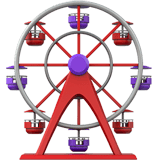 Apple design of the ferris wheel emoji verson:ios 16.4