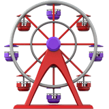 Apple design of the ferris wheel emoji verson:ios 16.4