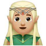 Apple design of the man elf: medium-light skin tone emoji verson:ios 16.4