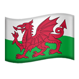Apple design of the flag: Wales emoji verson:ios 16.4