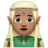 Apple design of the man elf: medium skin tone emoji verson:ios 16.4
