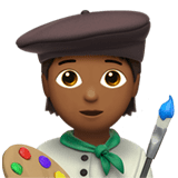 Apple design of the artist: medium-dark skin tone emoji verson:ios 16.4
