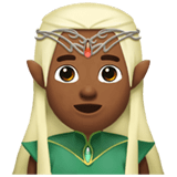 Apple design of the man elf: medium-dark skin tone emoji verson:ios 16.4
